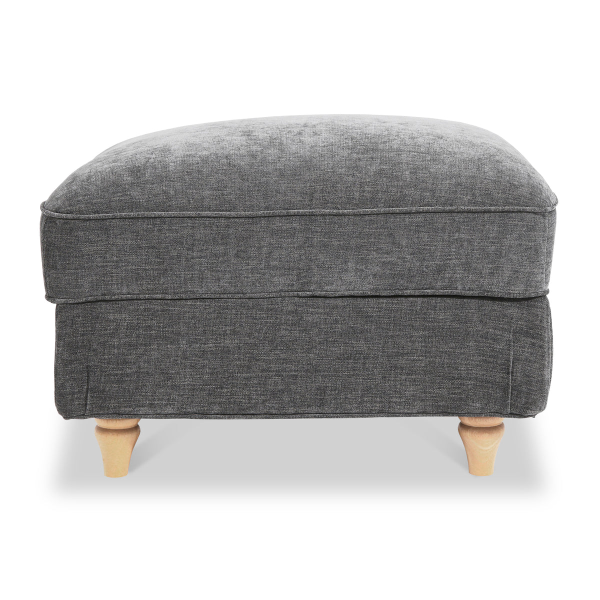 Alfie Storage Footstool Charcoal from Roseland Furniture