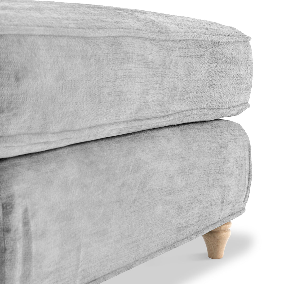 Alfie and Arthur Ice Grey Universal Footstool from Roseland Furniture