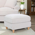 Alfie and Arthur Woven Cream Universal Footstool from Roseland Furniture