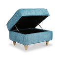Alfie Storage Footstool Lagoon from Roseland Furniture