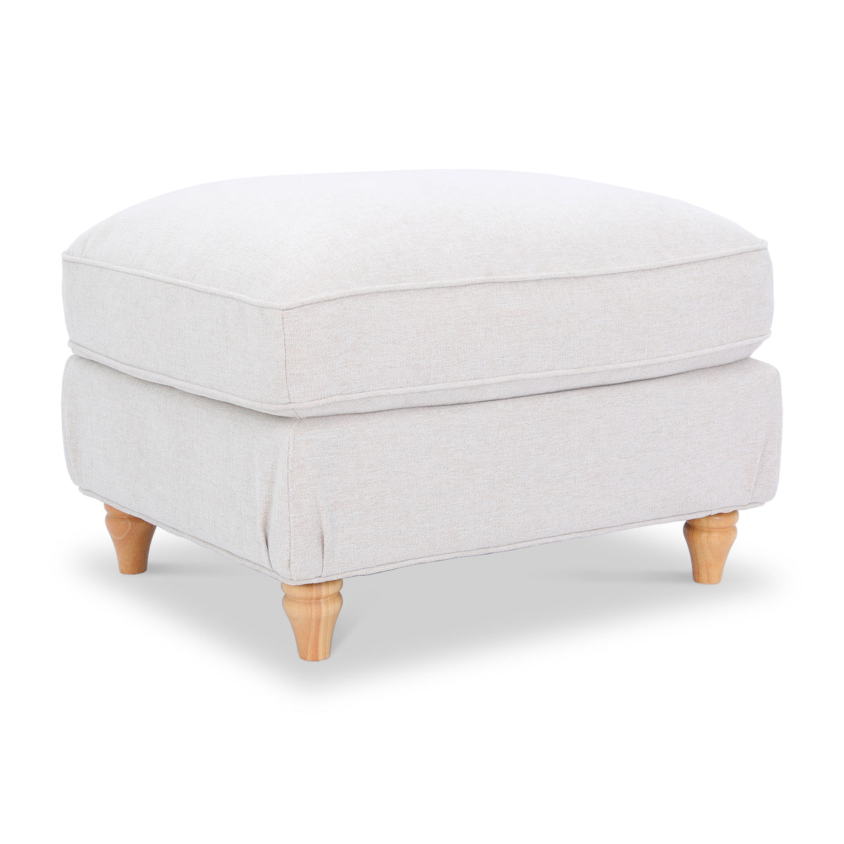 Alfie Woven Footstool Cream Angle1 from Roseland Furniture