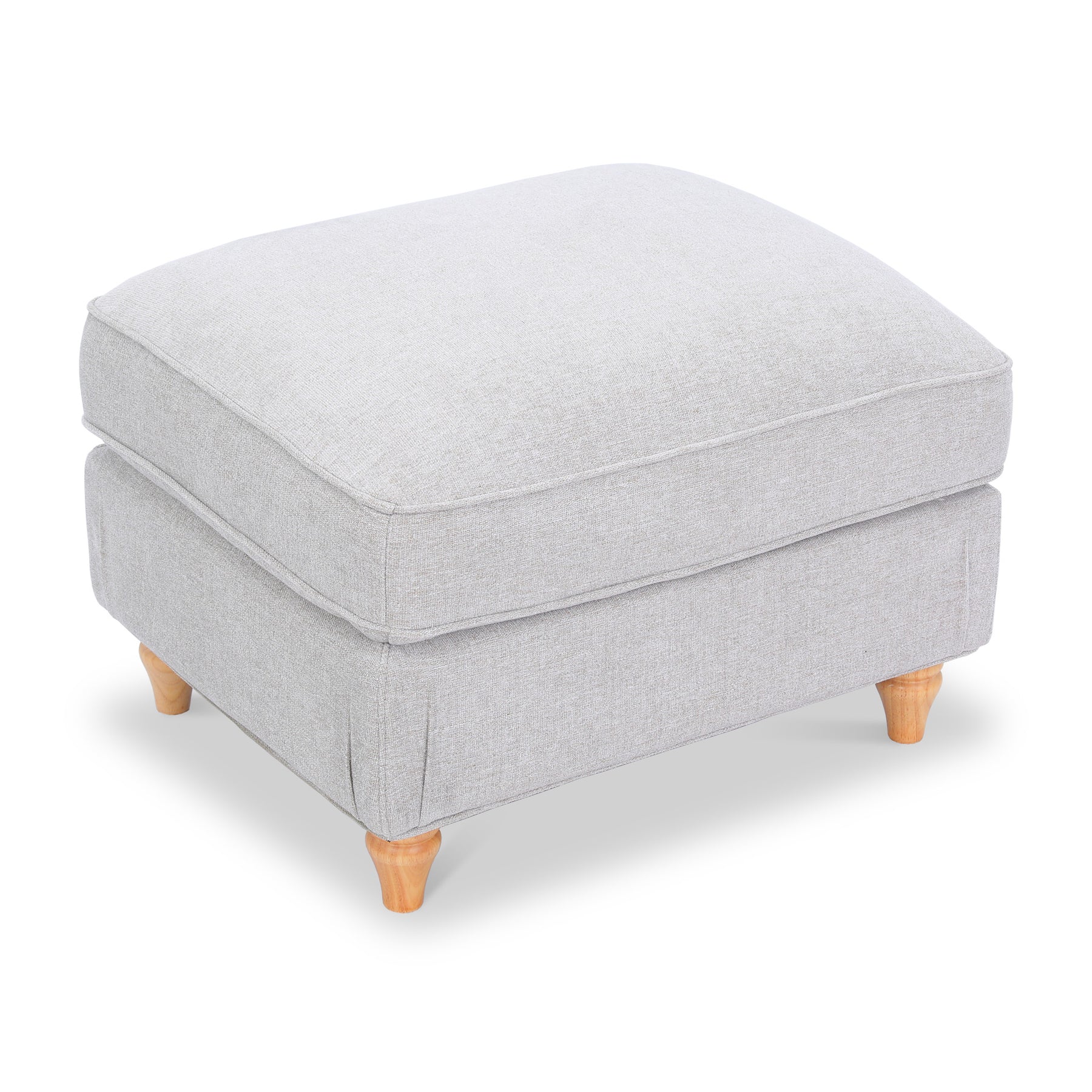 Alfie Woven Light Grey Universal Footstool from Roseland Furniture