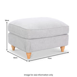 Alfie Footstool Natural from Roseland Furniture