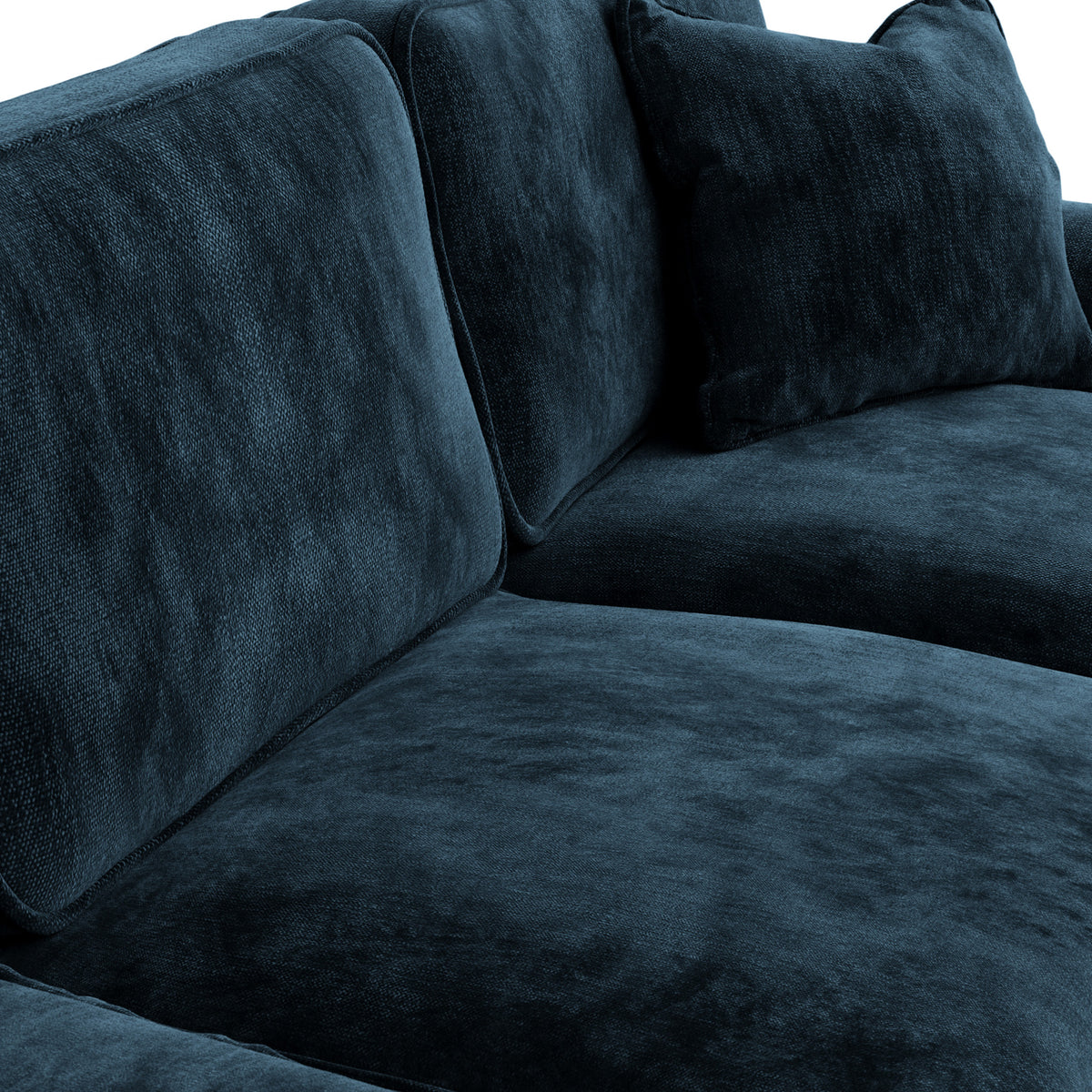 Alfie Navy Blue Large Corner Sofa from Roseland Furniture