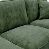 Alfie Moss Green Sofa Seat Close Up  from Roseland Furniture