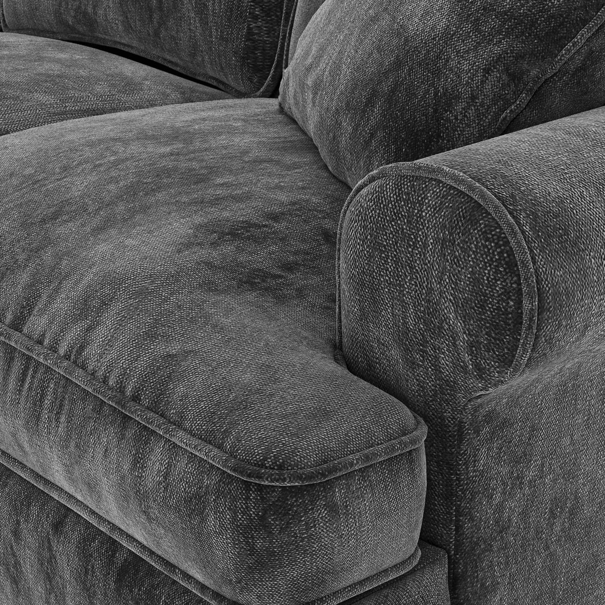 Alfie Charcoal Large Corner Sofa from Roseland Furniture