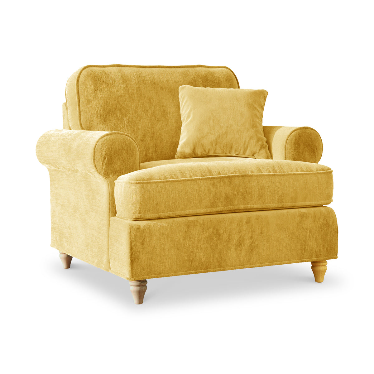 Alfie Armchair in Gold by Roseland Furniture