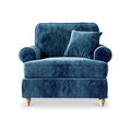 Alfie Armchair in Navy by Roseland Furniture