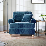 Alfie Armchair in Navy by Roseland Furniture