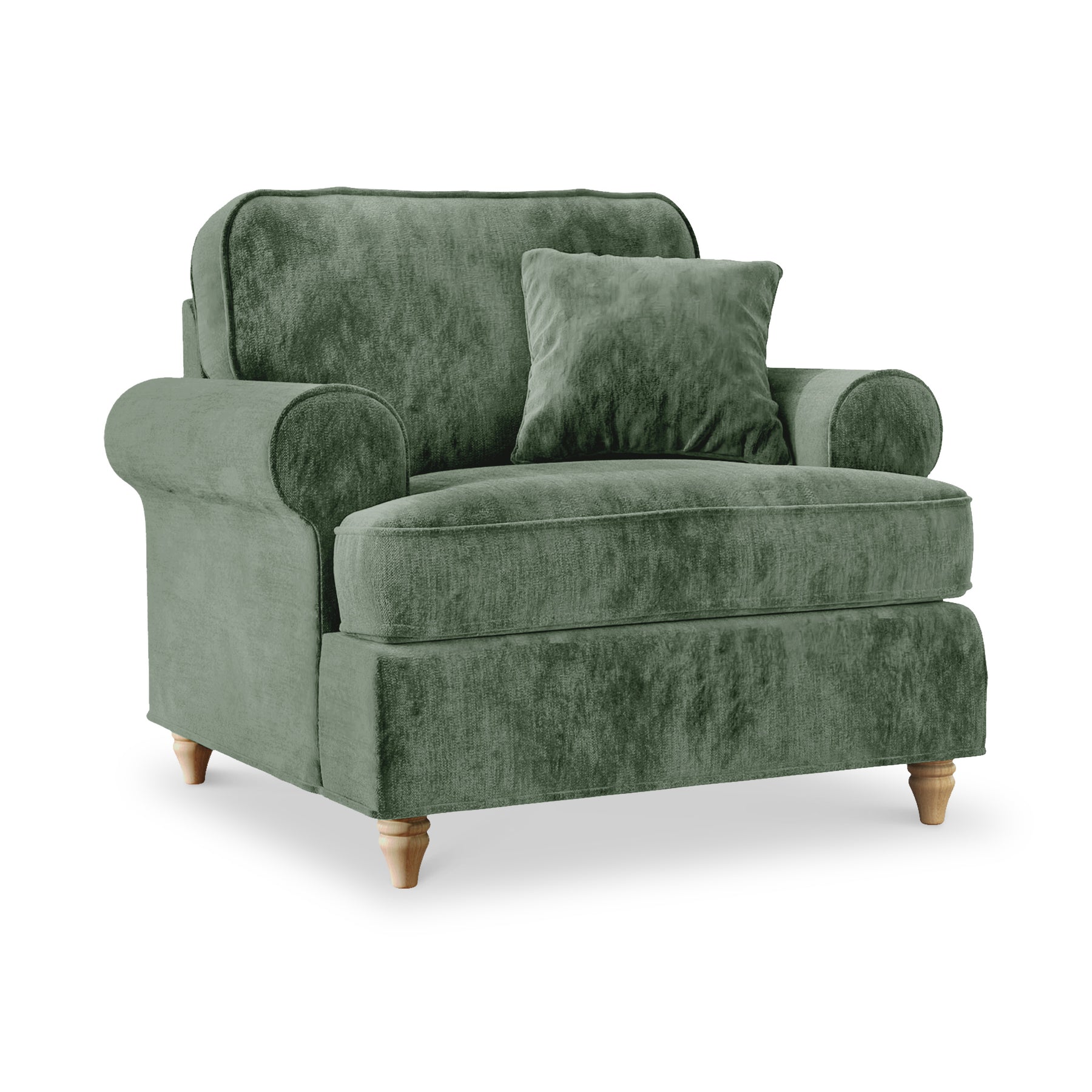 Alfie Armchair in Moss Green by Roseland Furniture