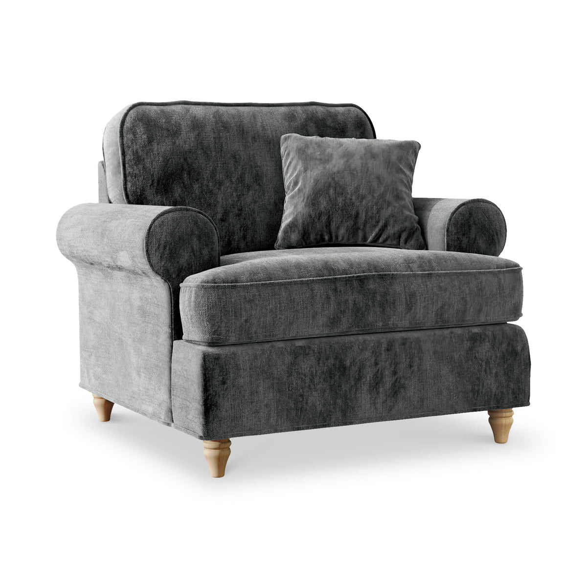 Alfie Armchair in Charcoal by Roseland Furniture