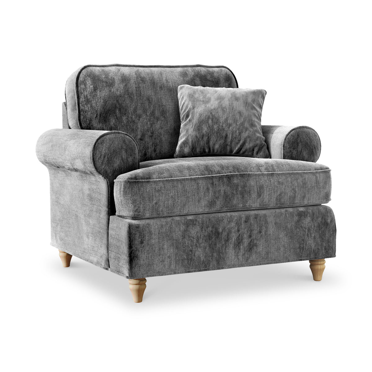Alfie Armchair in Charcoal by Roseland Furniture