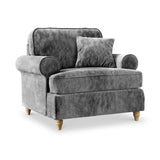Alfie Armchair in Charcoal by Roseland Furniture