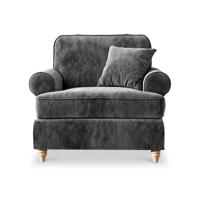 Alfie Armchair 9 Chenille Colours Made in the UK Roseland