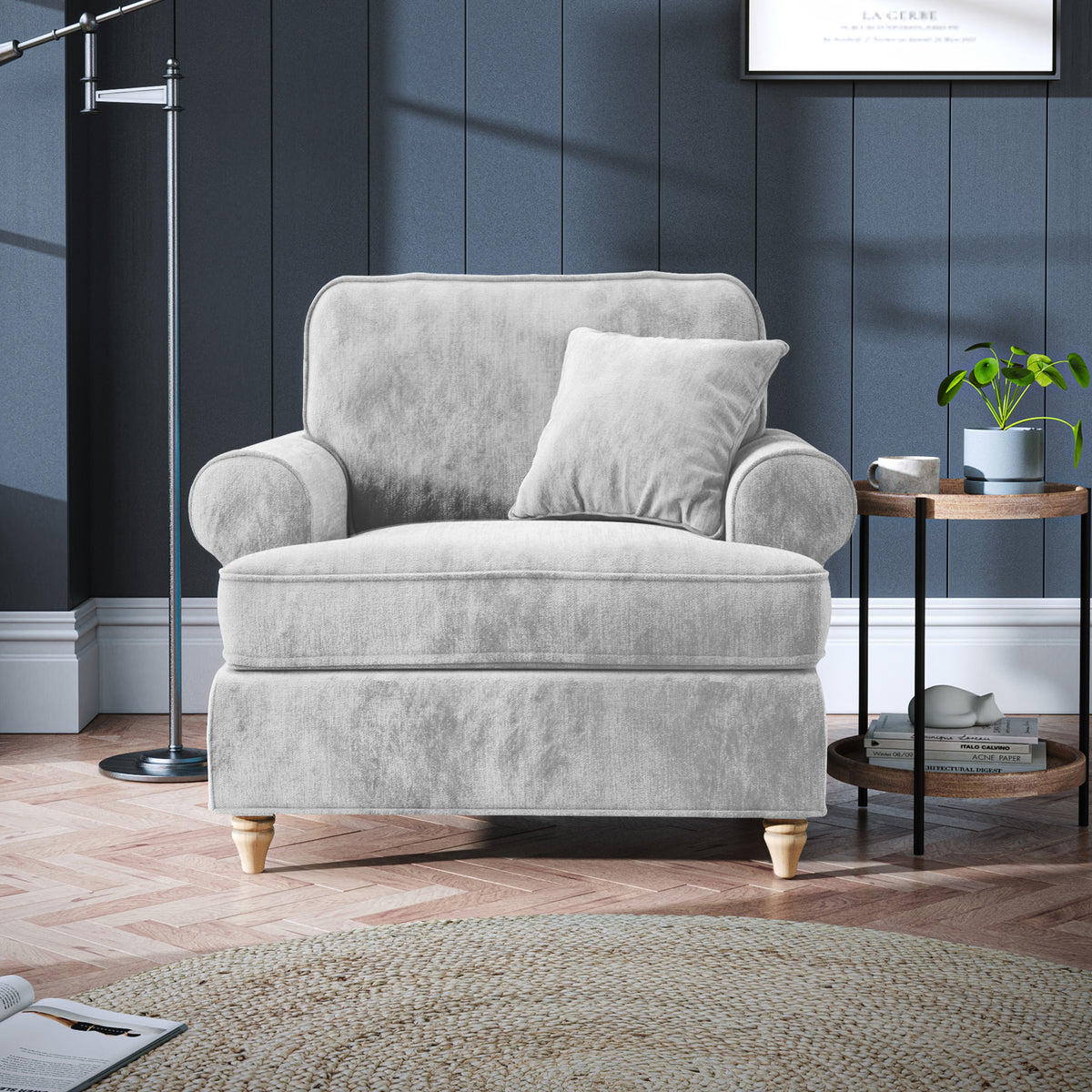Alfie Armchair in Ice by Roseland Furniture