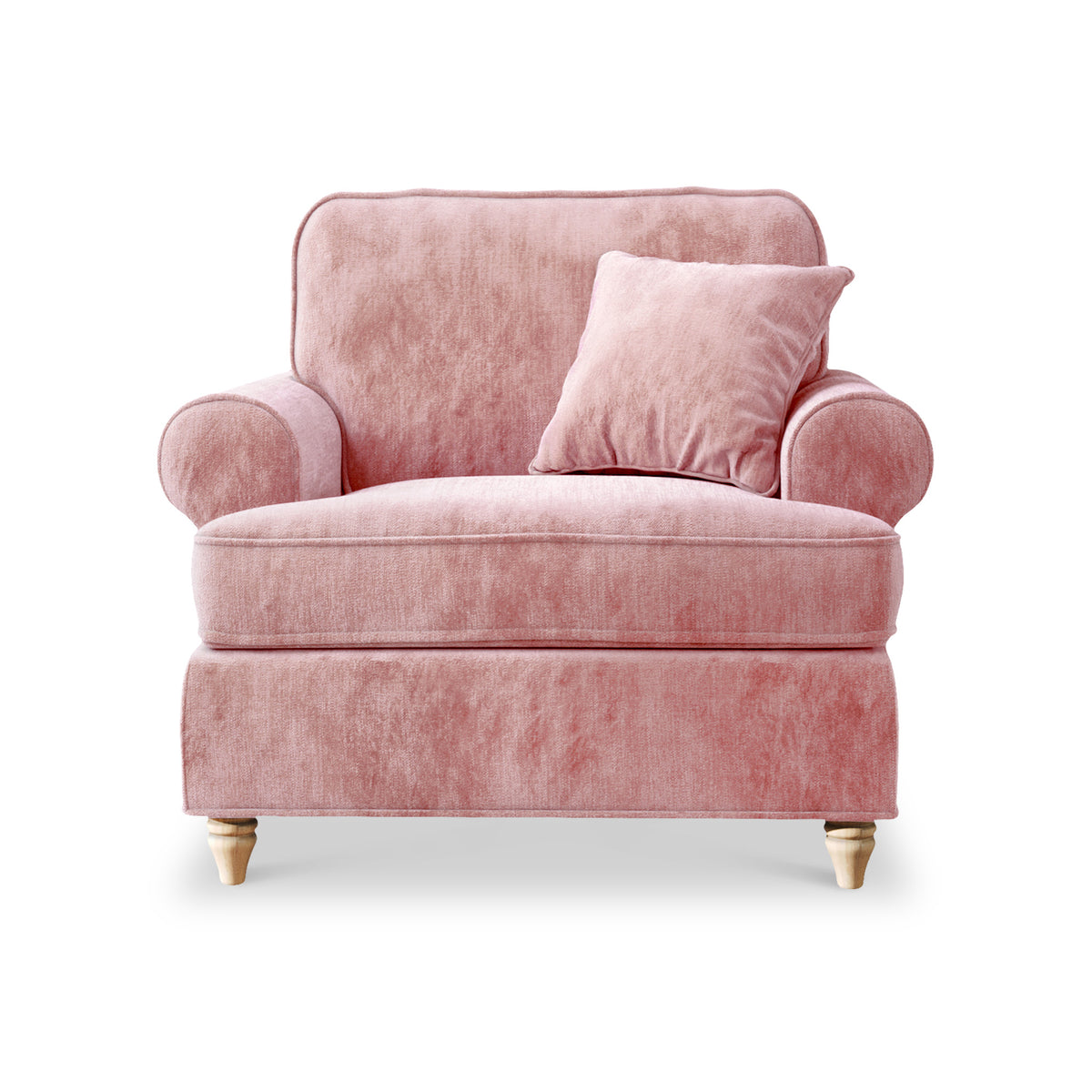 Alfie Armchair in Blush Pink  by Roseland Furniture