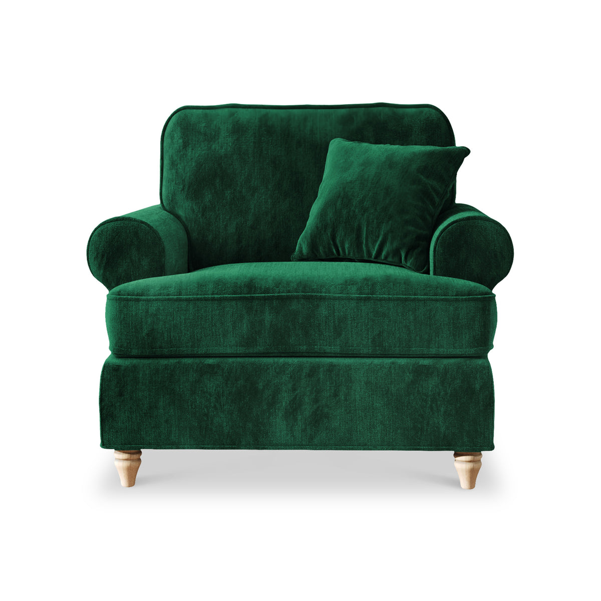 Alfie Armchair in Bottle Green by Roseland Furniture