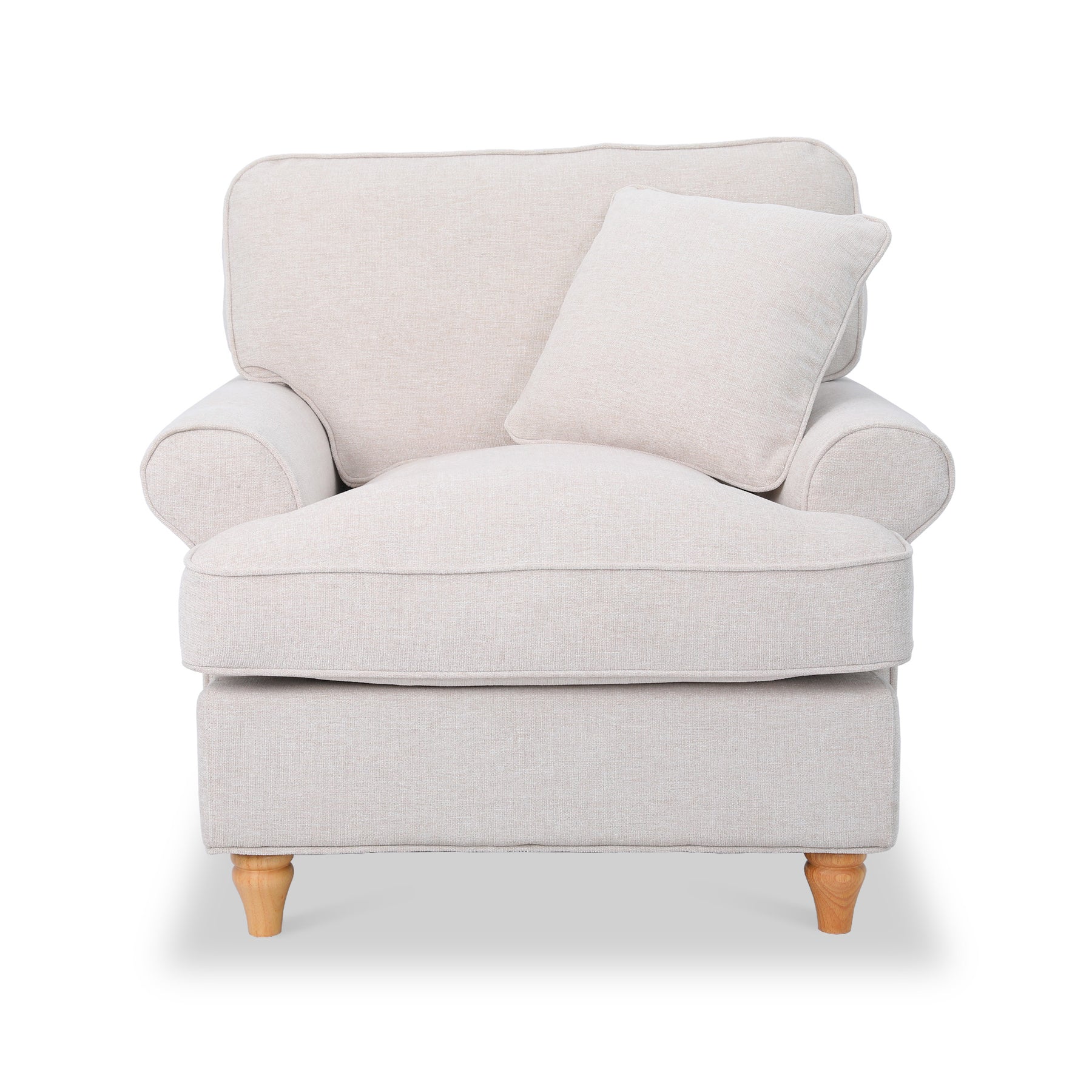 Alfie Woven Cream Armchair from Roseland Furniture