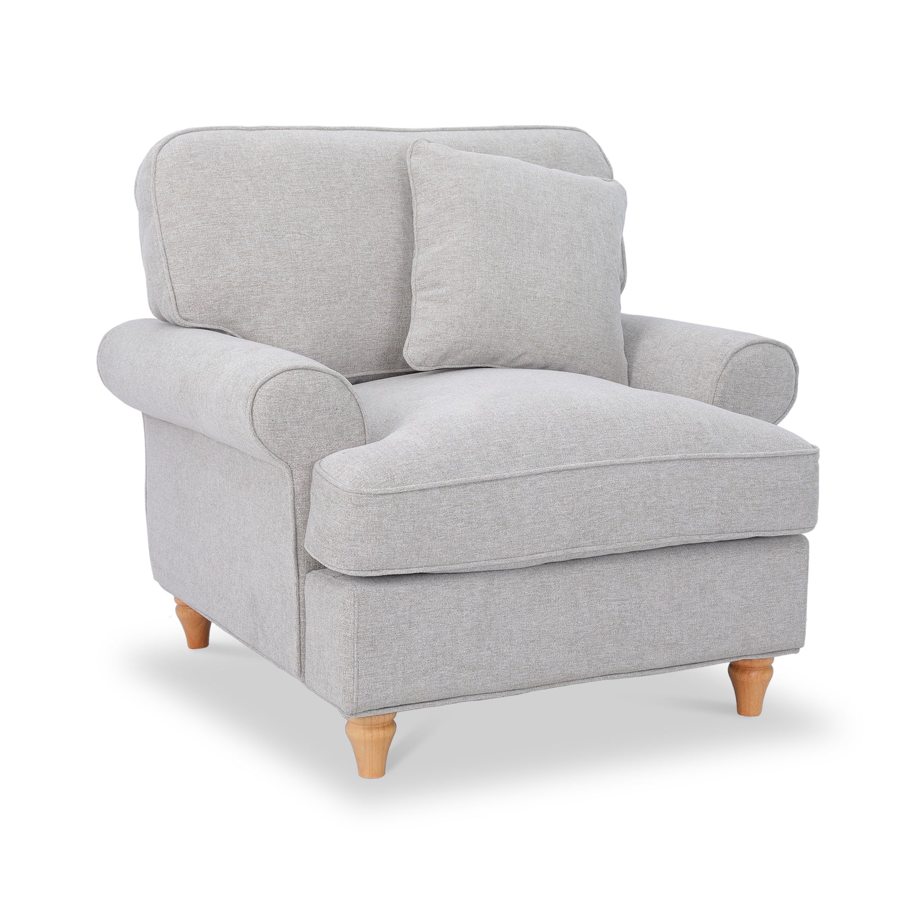 Alfie Woven Light Grey Armchair from Roseland Furniture