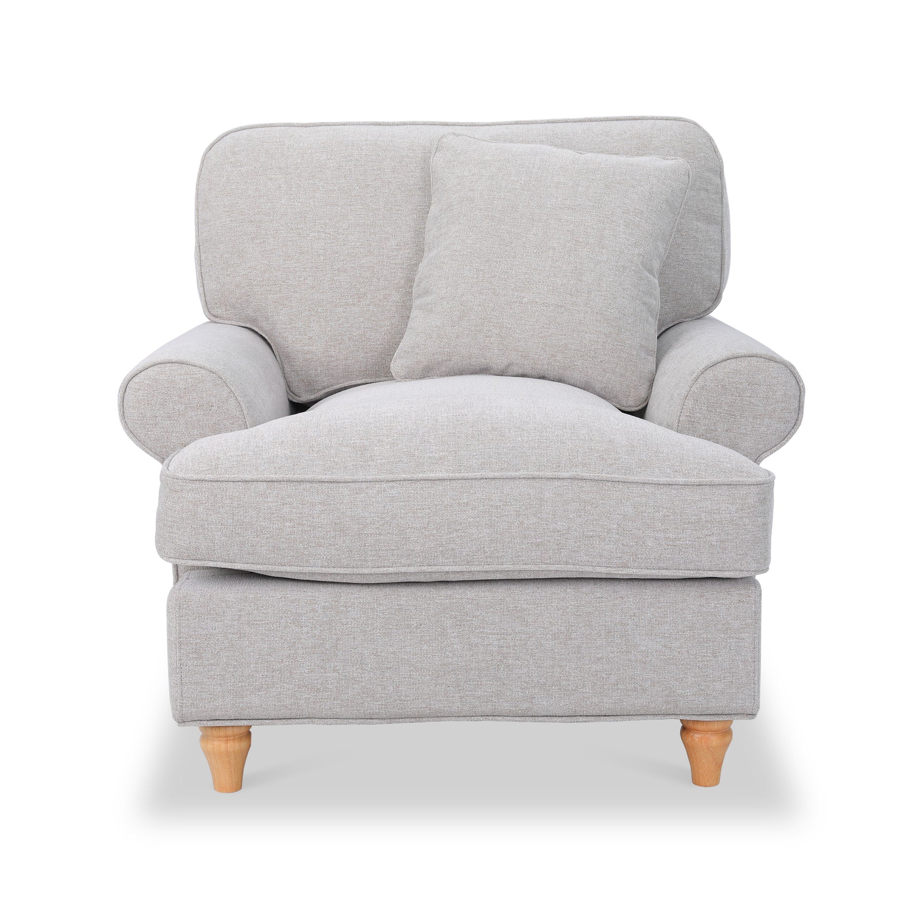 Alfie Woven Light Grey Armchair from Roseland Furniture