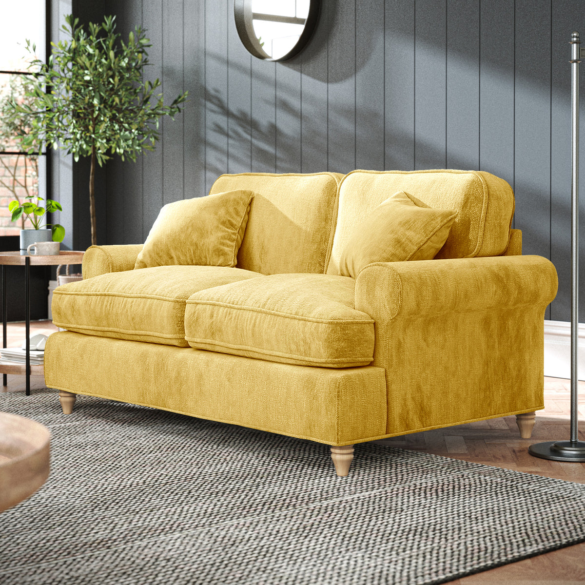 Alfie Gold 2 Seater Sofa from Roseland Furniture