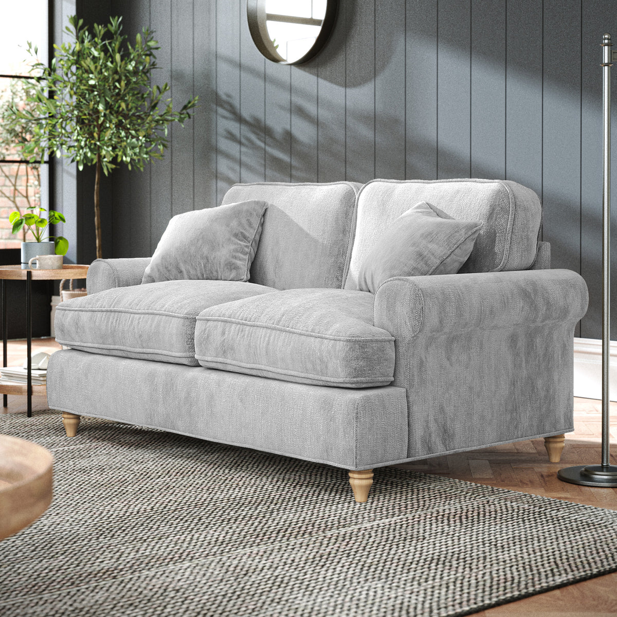 Alfie Ice Grey 2 Seater Sofa from Roseland Furniture