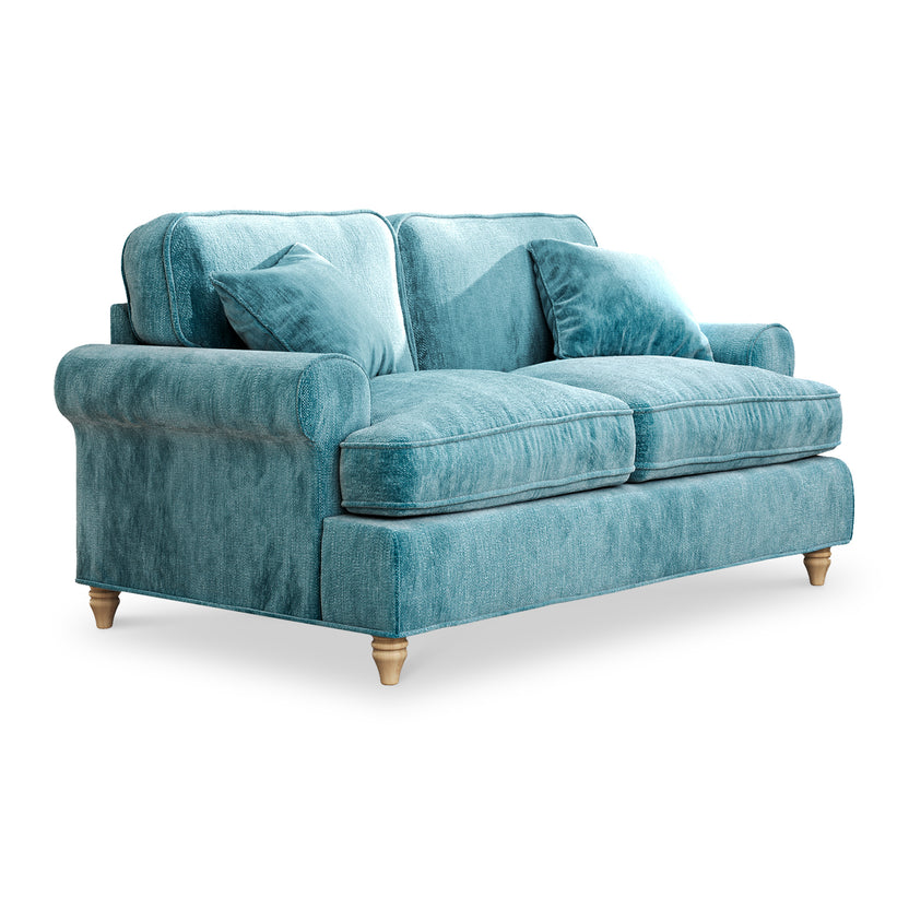 Alfie 2 Seater Sofa 8 Chenille Colours Made in the UK Roseland