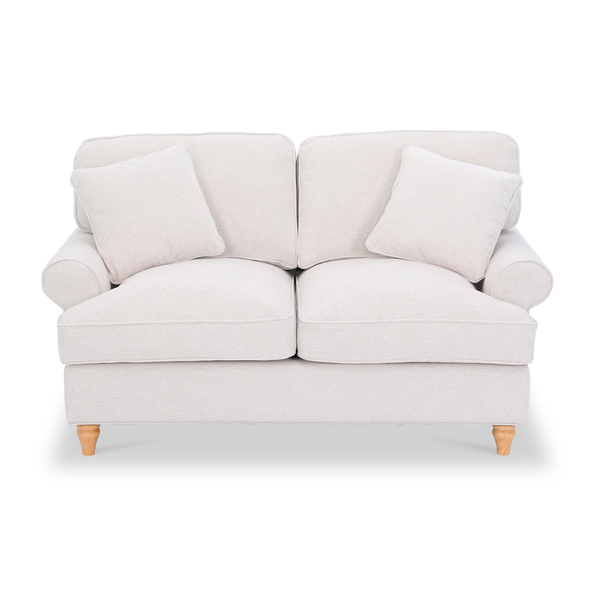 Alfie Woven 2 Seat Sofa Cream Front1 from Roseland Furniture