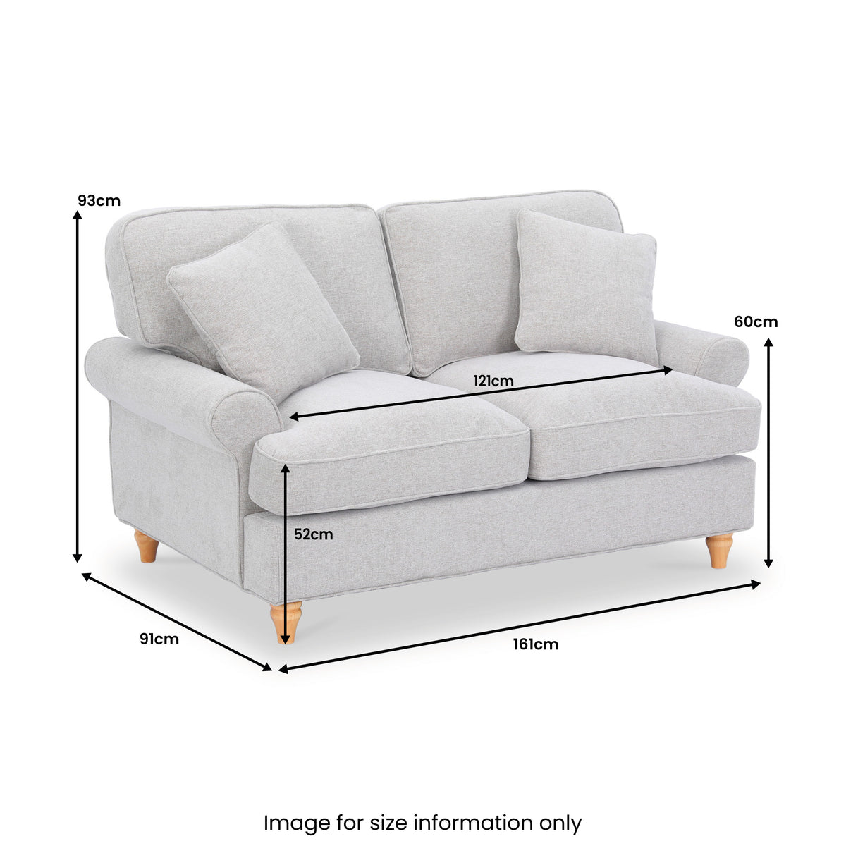 Alfie 2 Seat Sofa Natural from Roseland Furniture