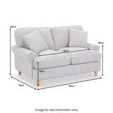 Alfie 2 Seat Sofa Natural from Roseland Furniture