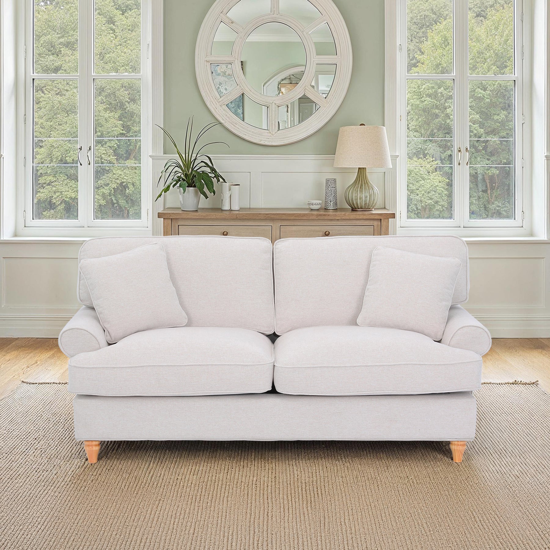 Alfie Woven Cream 3 Seater Sofa from Roseland Furniture