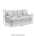 Alfie Woven 3 Seater Sofa dimensions
