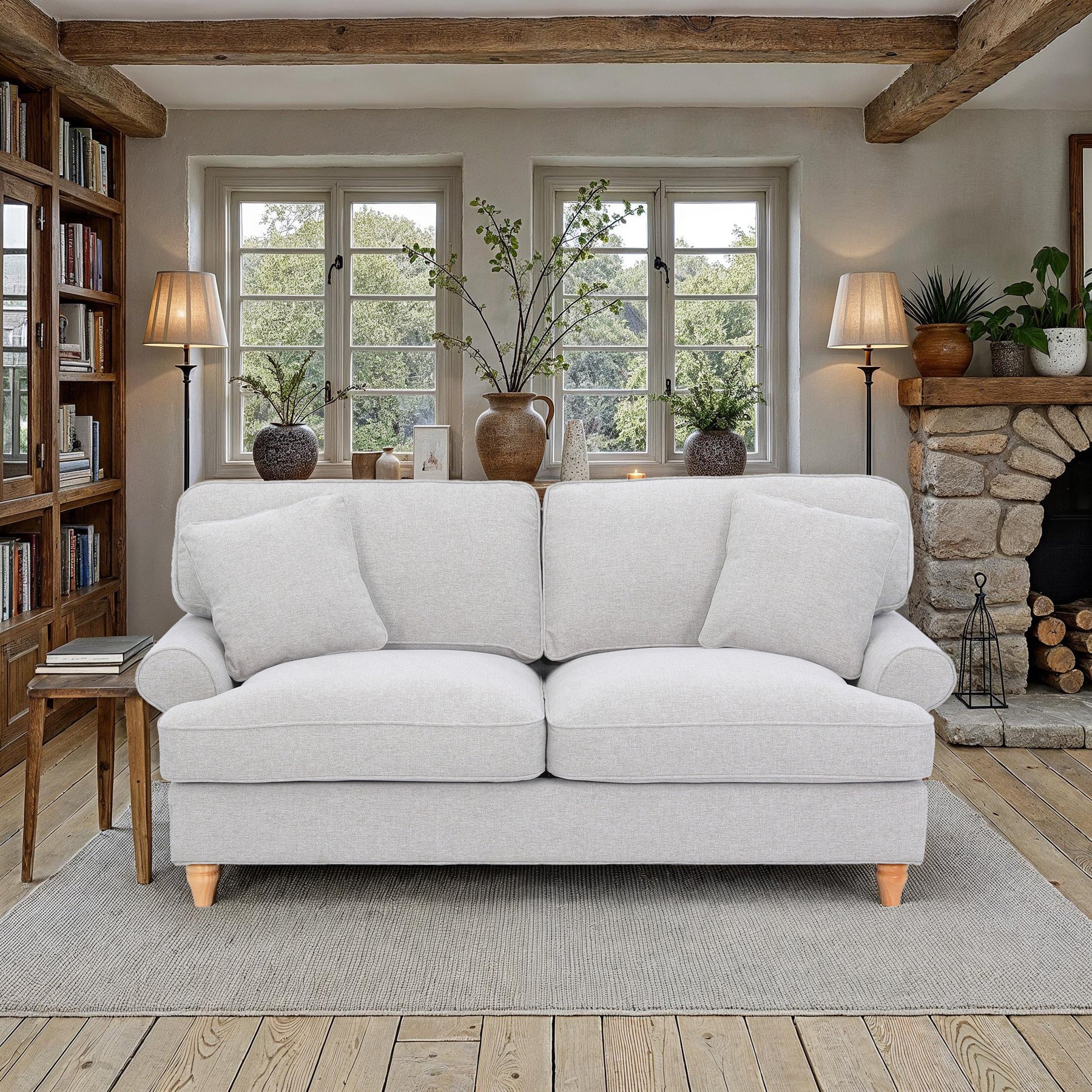 Alfie Woven Light Grey 3 Seater Sofa from Roseland Furniture