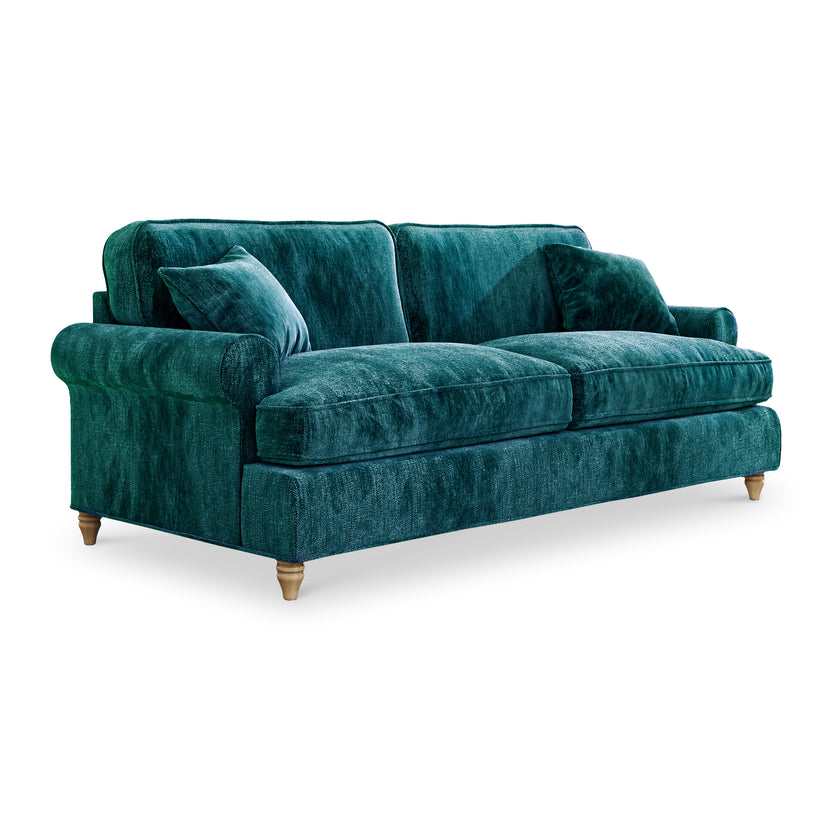 Alfie 4 Seater Sofa 8 Chenille Colours Made in the UK Roseland