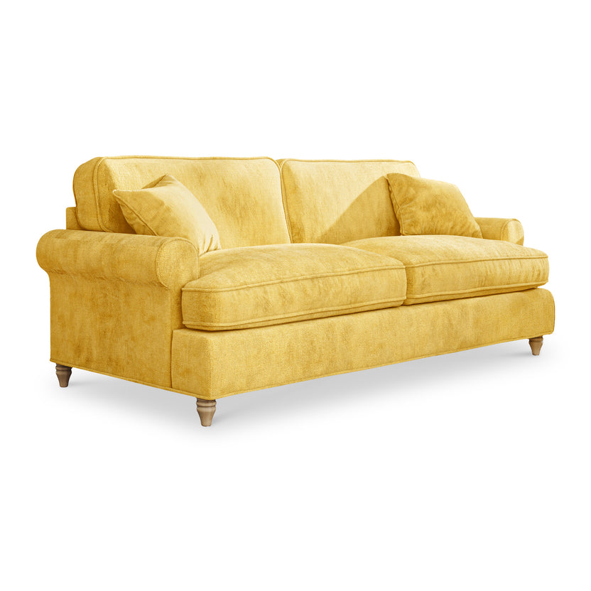 Alfie 4 Seater Sofa 8 Chenille Colours Made in the UK Roseland