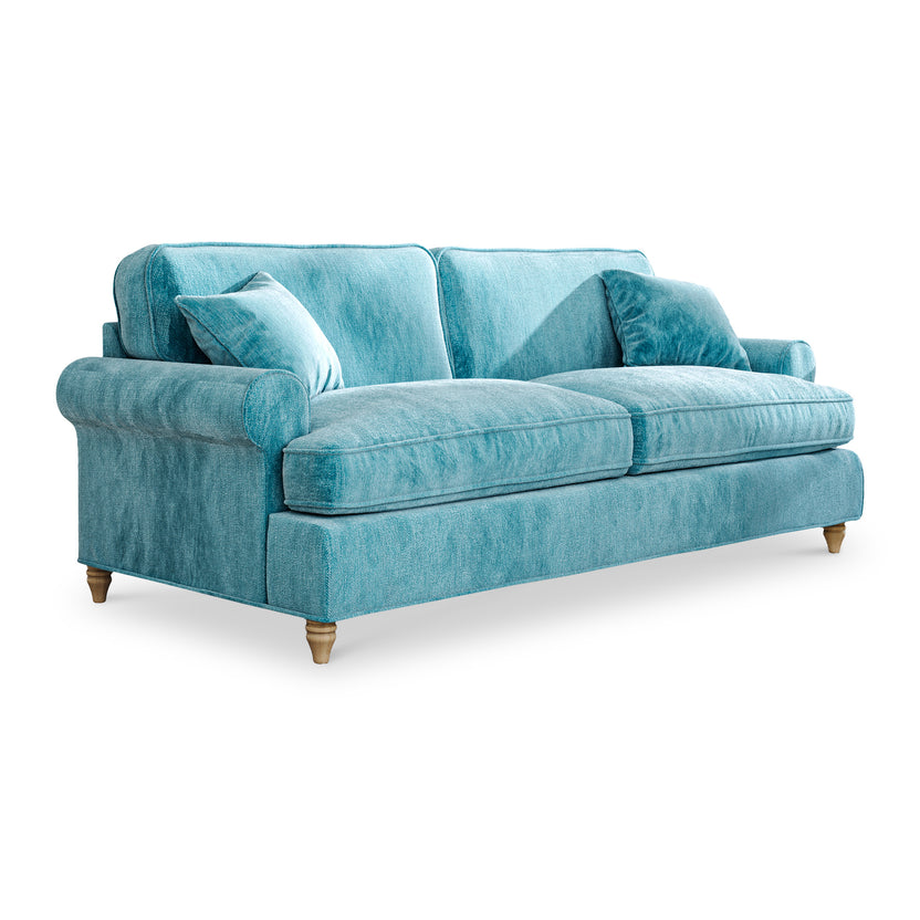 Alfie 4 Seater Sofa 8 Chenille Colours Made in the UK Roseland
