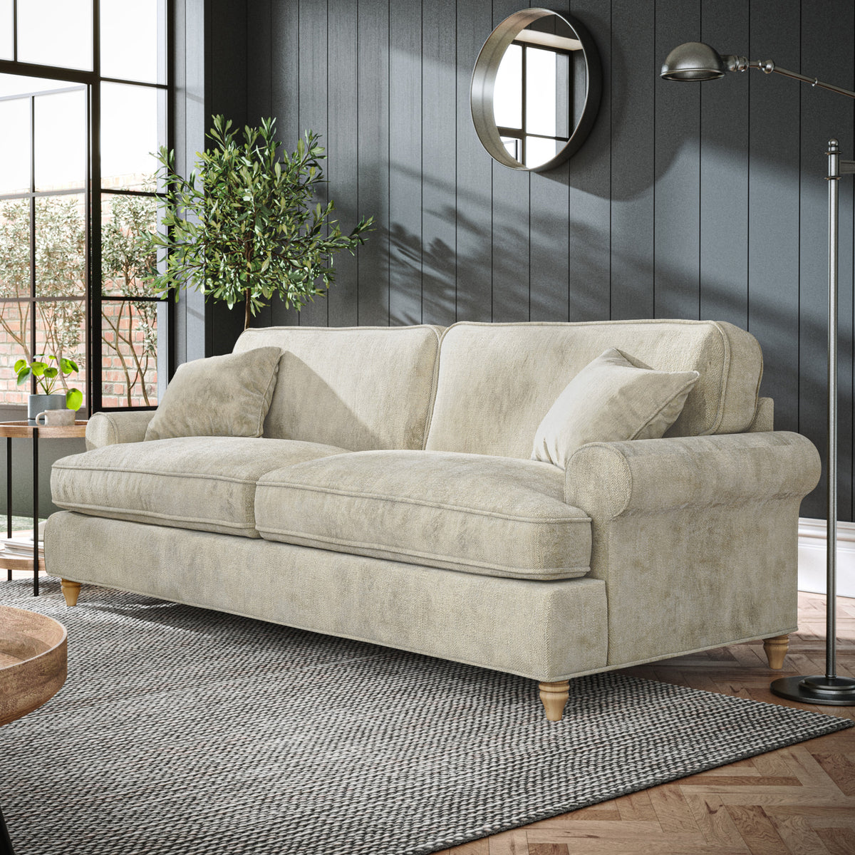 Alfie Mink 4 Seater Sofa from Roseland Furniture