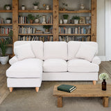 Alfie Woven Cream Left Hand Chaise Sofa for living room from Roseland Furniture