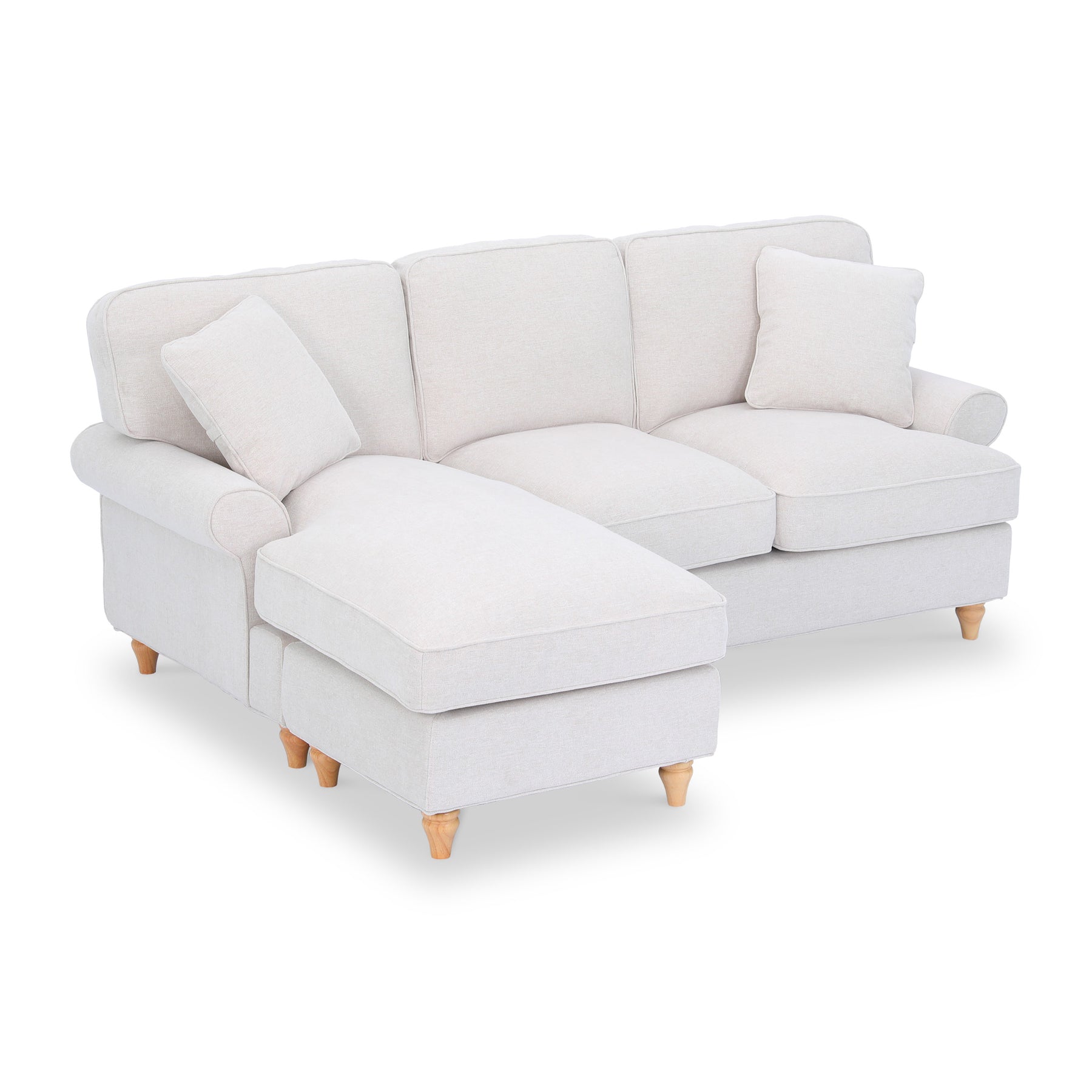 Alfie Woven Cream Left Hand Chaise Sofa from Roseland Furniture
