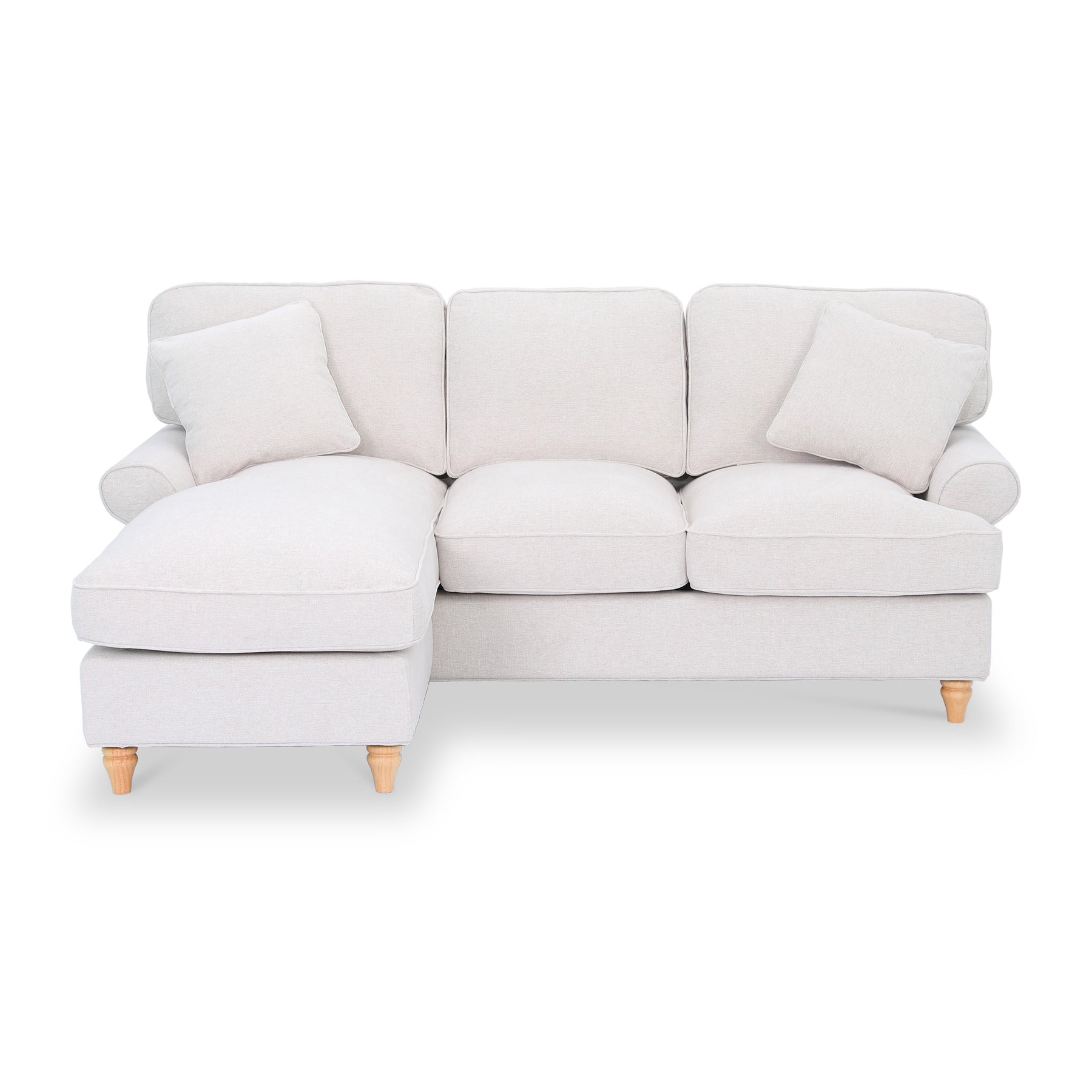 Alfie Woven Cream Left Hand Chaise Sofa from Roseland Furniture