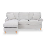 Alfie Woven Light Grey Left Hand Chaise Sofa from Roseland Furniture