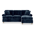 Alfie Chaise Sofa in Navy by Roseland Furniture