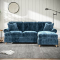 Alfie Chaise Sofa in Navy by Roseland Furniture