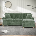 Alfie Chaise Sofa in Moss Green by Roseland Furniture
