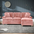 Alfie Chaise Sofa in Blush Pink  by Roseland Furniture