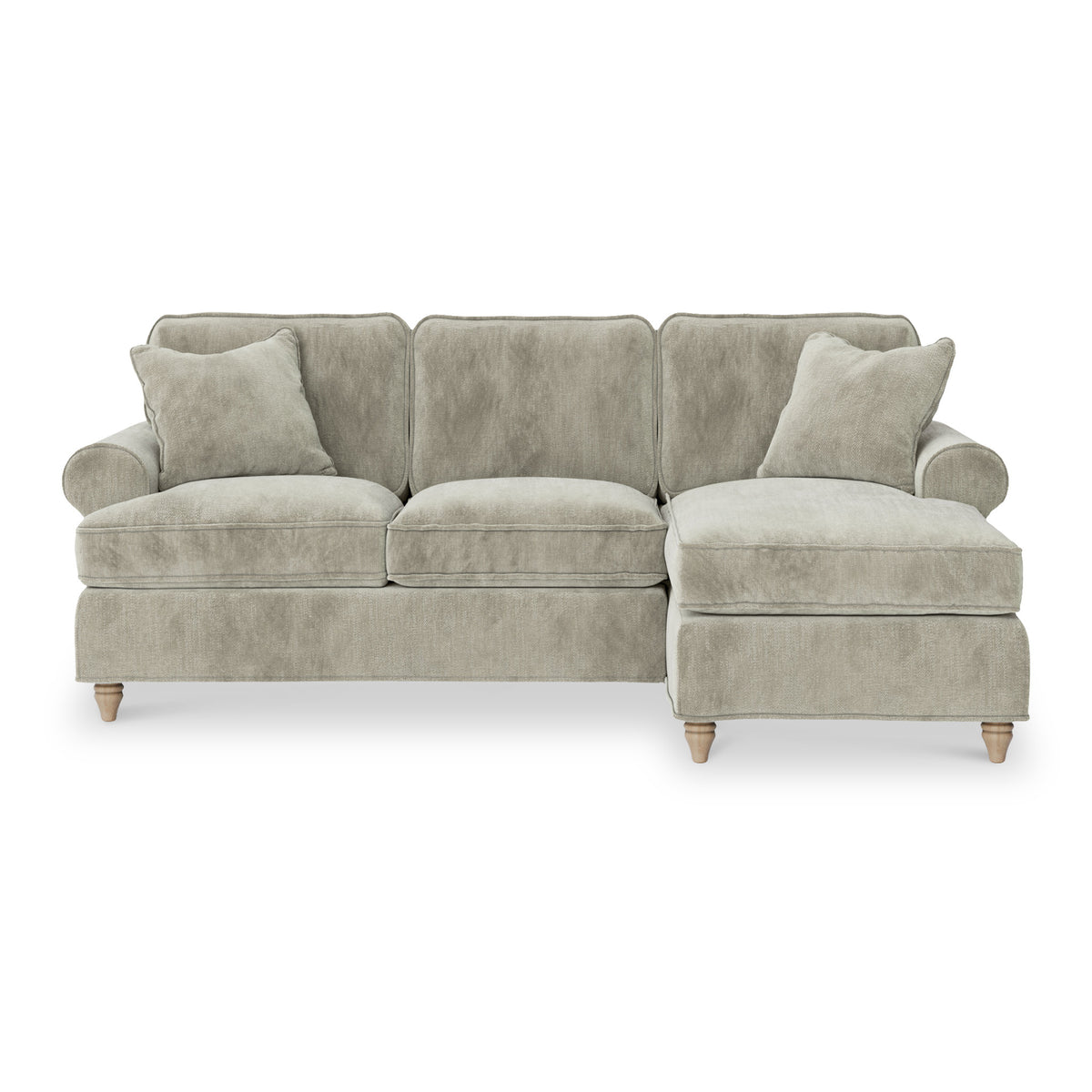 Alfie Chaise Sofa in Mink by Roseland Furniture
