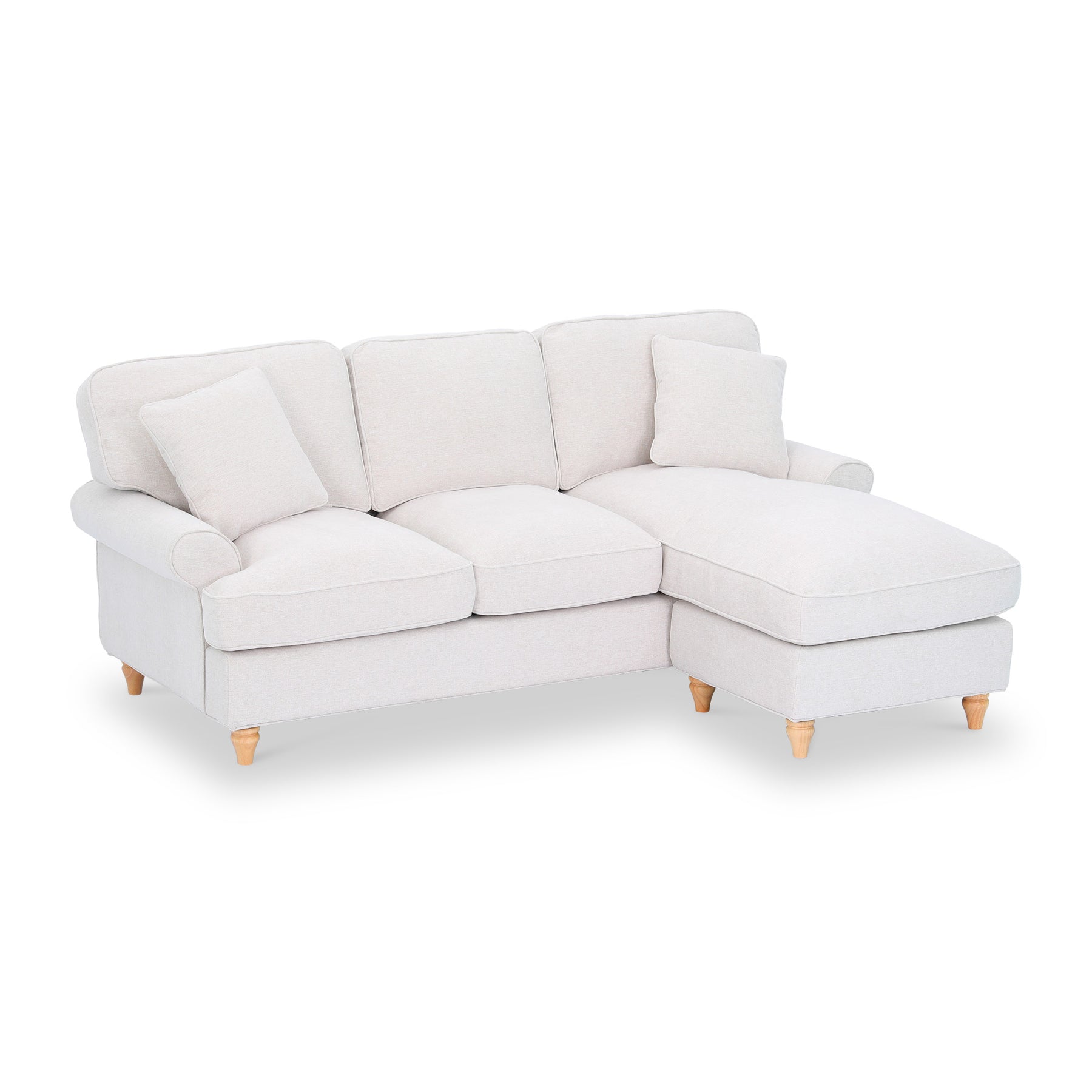 Alfie Woven Cream Right Hand Chaise Sofa from Roseland Furniture