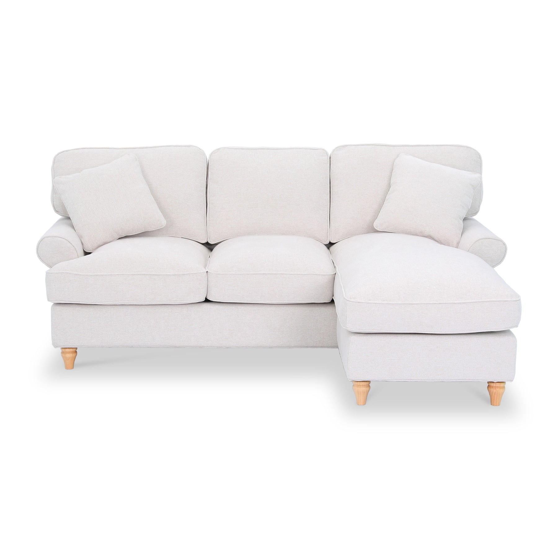 Alfie Woven Cream Right Hand Chaise Sofa from Roseland Furniture