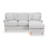 Alfie Woven Light Grey Right Hand Chaise Sofa from Roseland Furniture