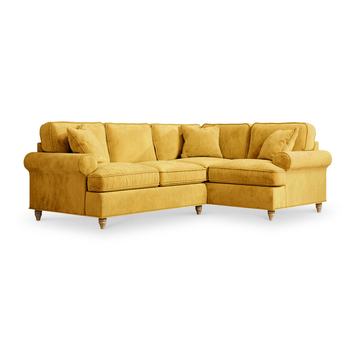 Alfie Gold Corner Sofa from Roseland Furniture